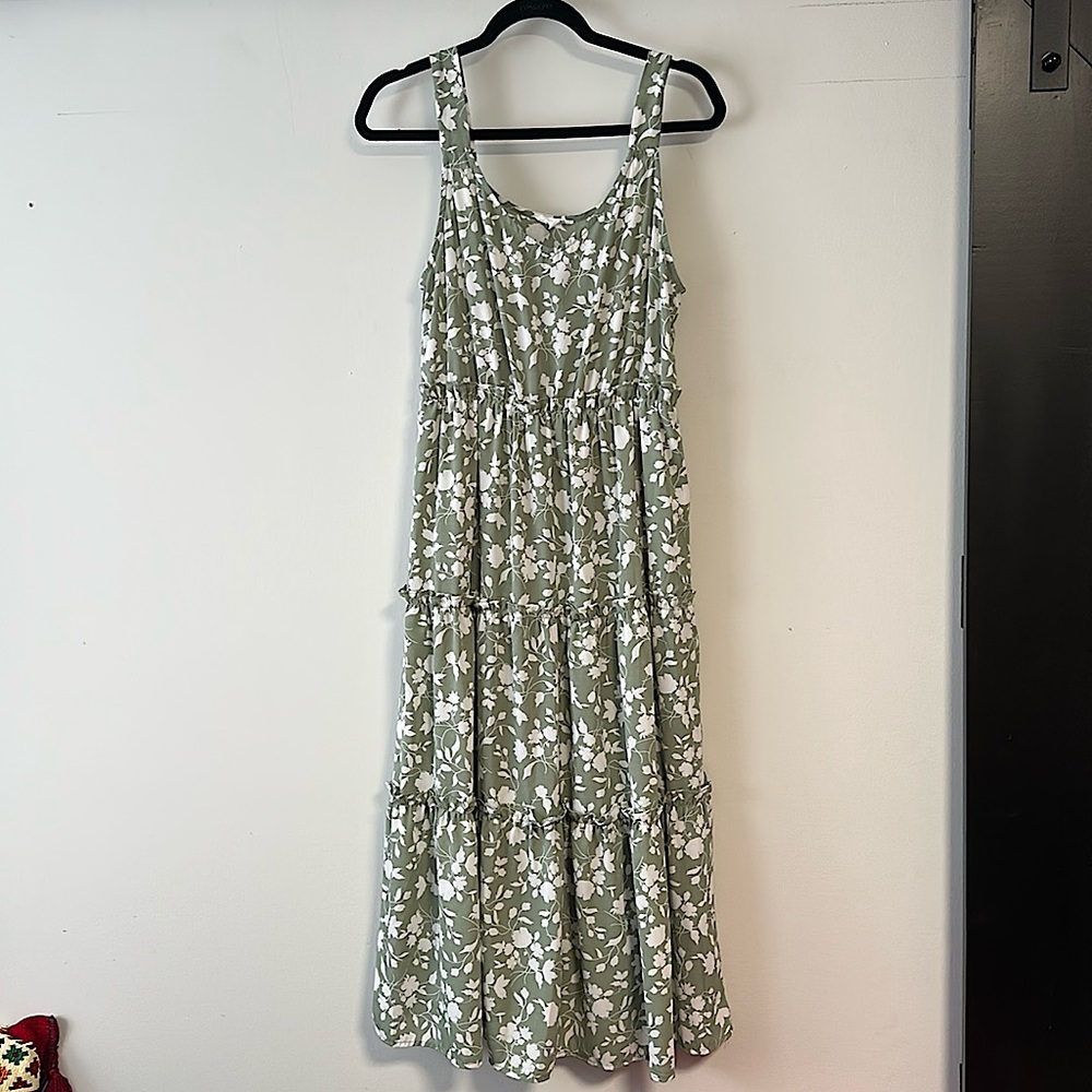 Blu pepper lined lightweight tiered sundress